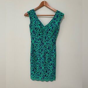 Lilly Pulitzer Elegant Green Lace Dress